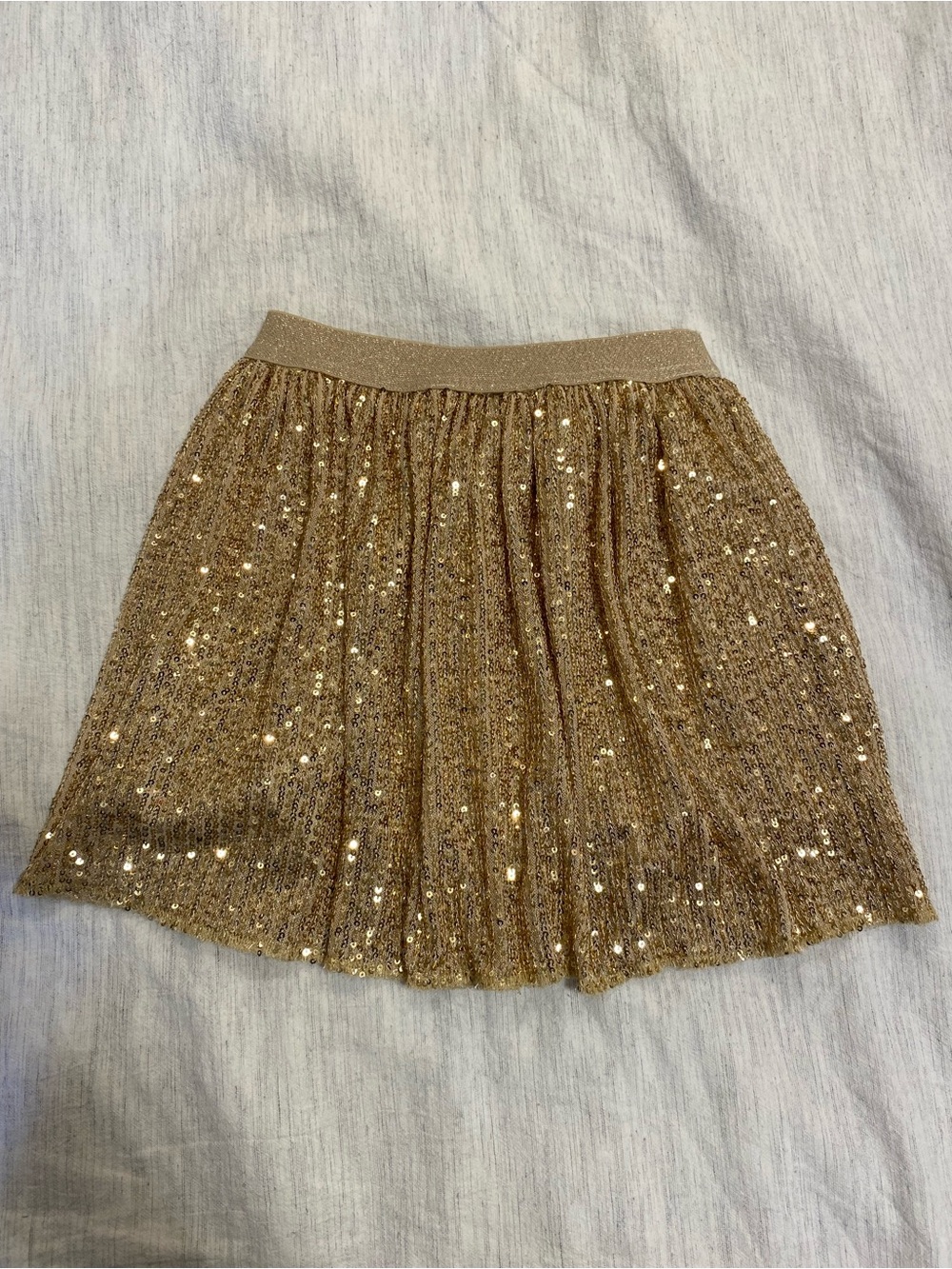 Dunnes Stores Girls Gold Sequin Sparkly Skirt Size 7–8